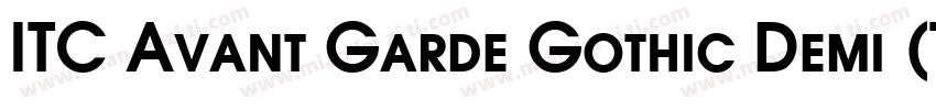 ITC Avant Garde Gothic Demi (TrueTy字体转换